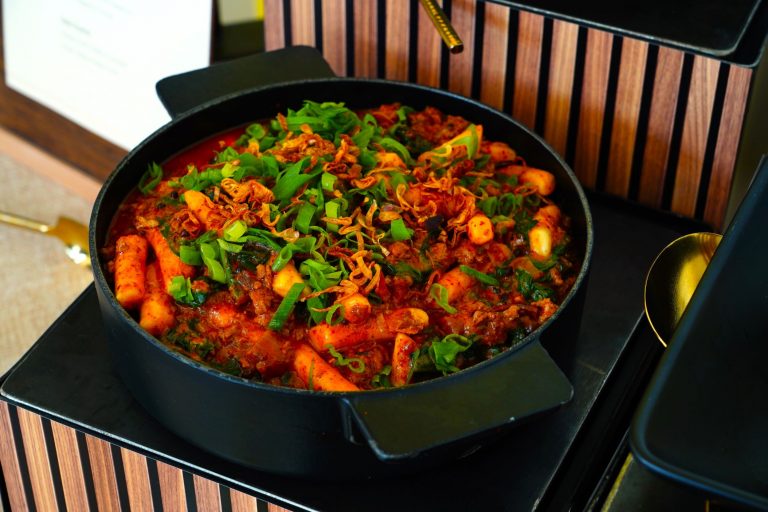 Great-Performances_Momofuku-Tasting_10.5.23_Rice-Cakes_Spicy-Pork-2_web